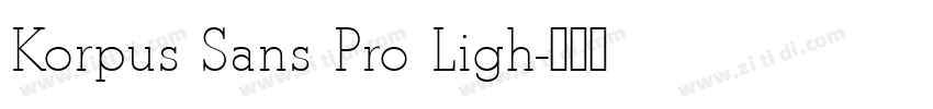 Korpus Sans Pro Ligh字体转换
